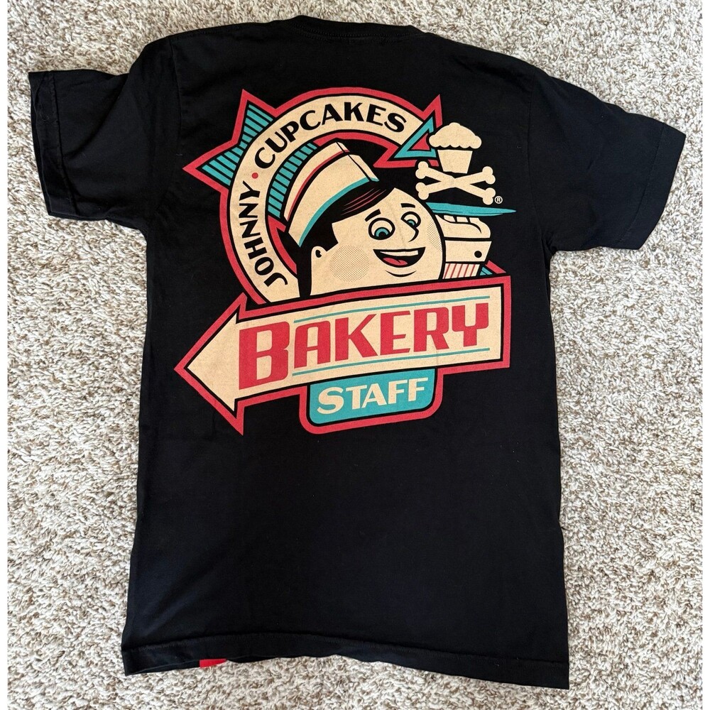 Johnny Cupcakes Bakery Staff Exclusive T-shirt Black Small Boston LA